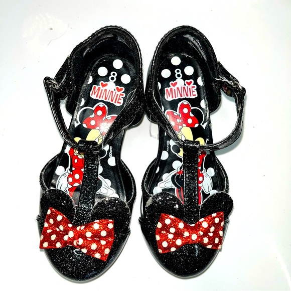 Disney Shoes Little Girl Minnie Mouse Black Patent Dress Shoes